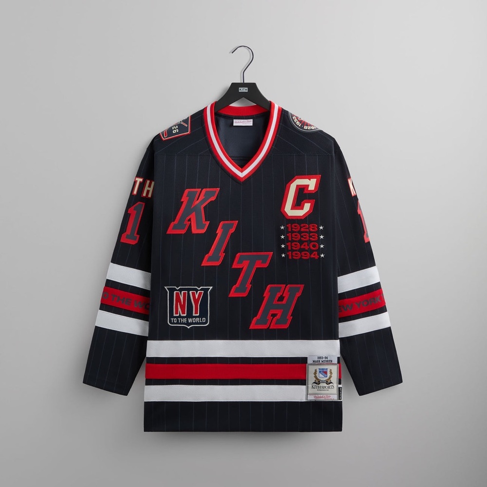 Kith and Mitchell & Ness for the New York Rangers Mark Messier Jersey Navy XXL